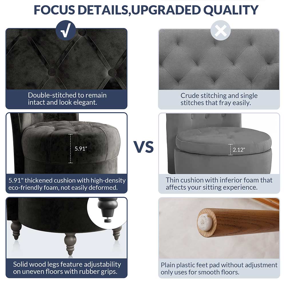 Malik Tufted Velvet Slipper Accent Chair