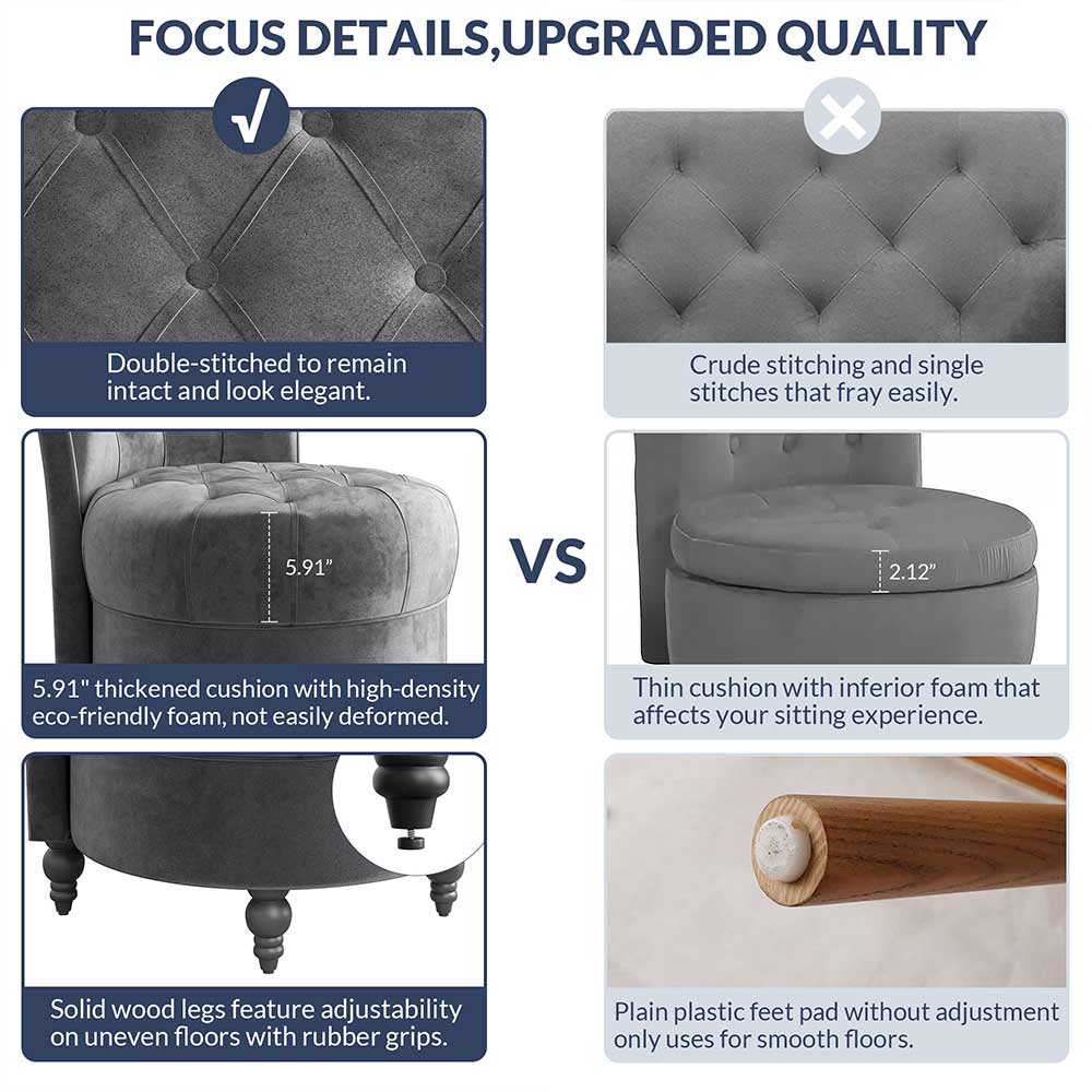 Malik Tufted Velvet Slipper Accent Chair