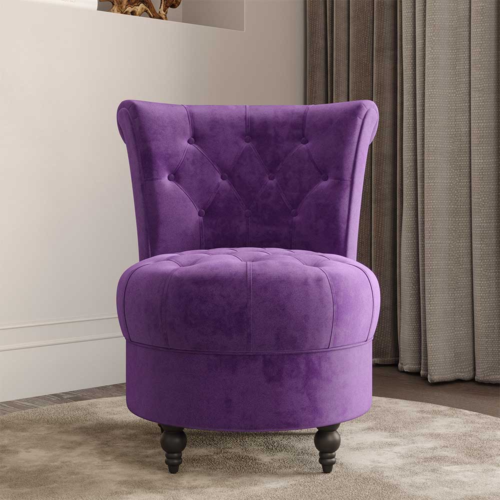 Malik Tufted Velvet Slipper Accent Chair