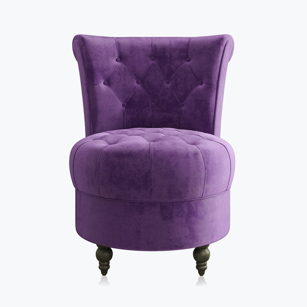 Malik Tufted Velvet Slipper Accent Chair