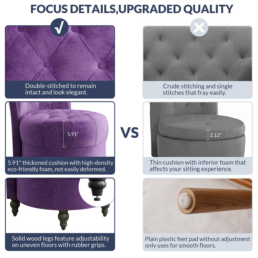 Malik Tufted Velvet Slipper Accent Chair