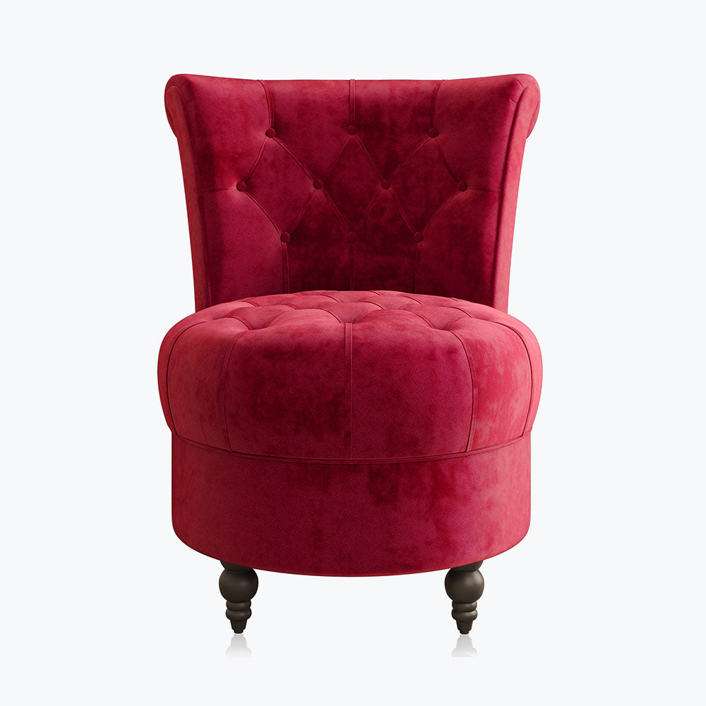 Malik Tufted Velvet Slipper Accent Chair