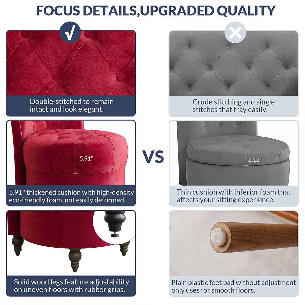 Malik Tufted Velvet Slipper Accent Chair