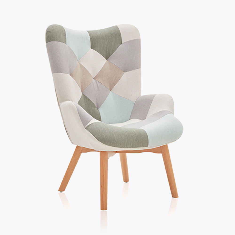 Paramount High Back Mid Century Modern Accent Chair