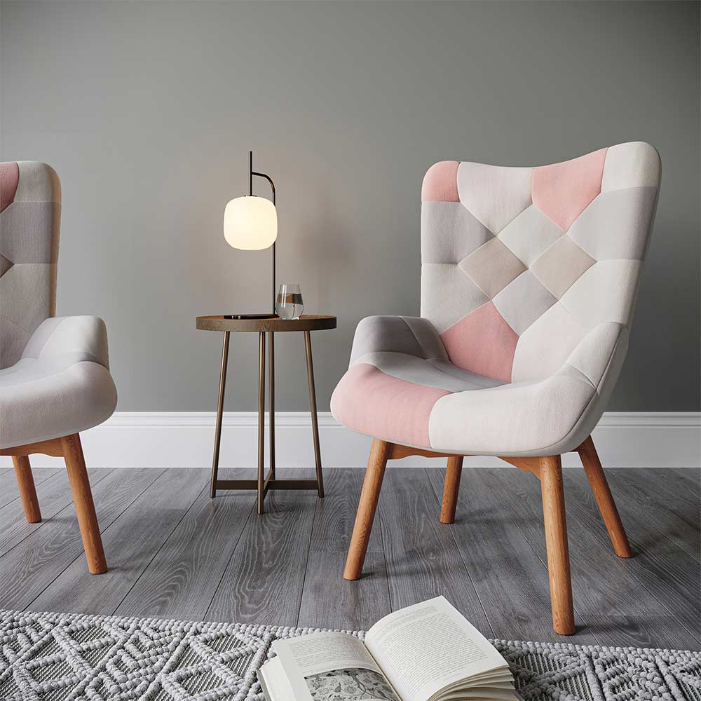 Paramount High Back Mid Century Modern Accent Chair