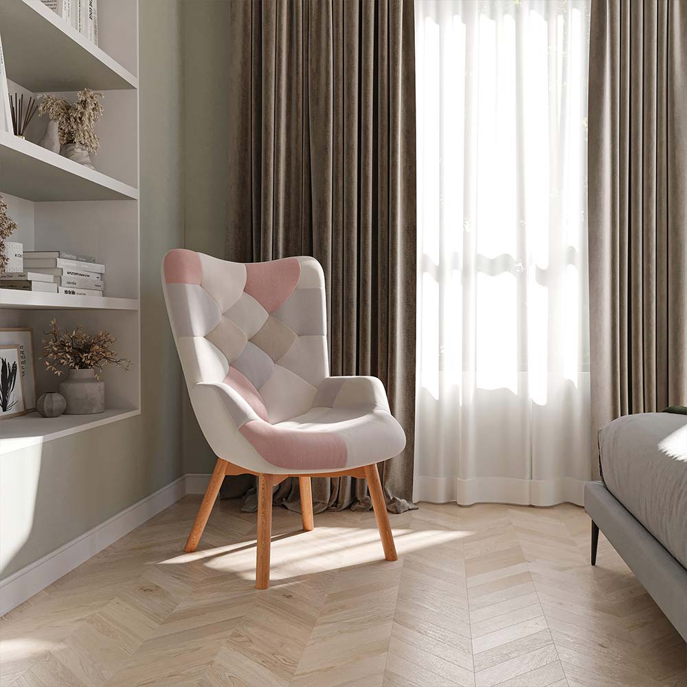 Paramount High Back Mid Century Modern Accent Chair