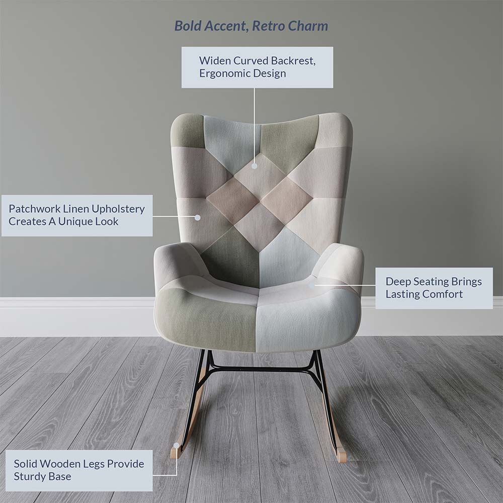 Paramount High Back Mid Century Modern Accent Chair