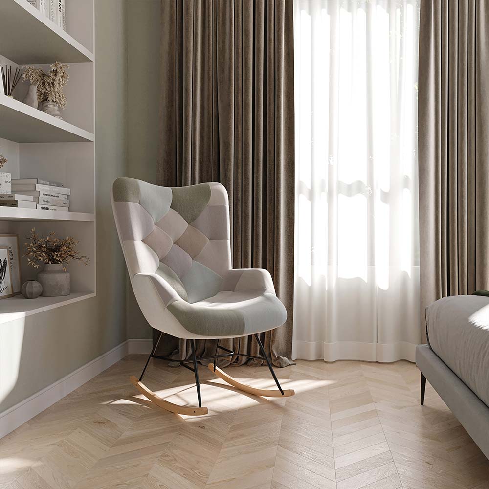 Paramount High Back Mid Century Modern Accent Chair