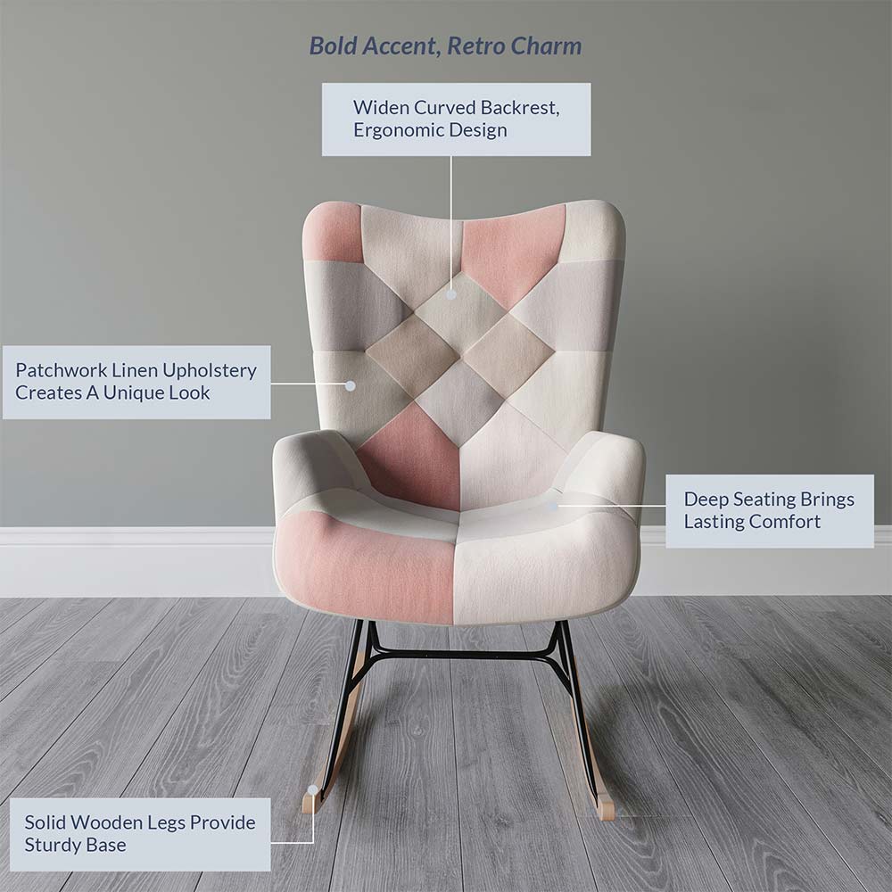 Paramount High Back Mid Century Modern Accent Chair