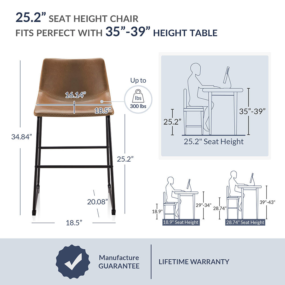 Zariah Counter Chair (Set of 2)