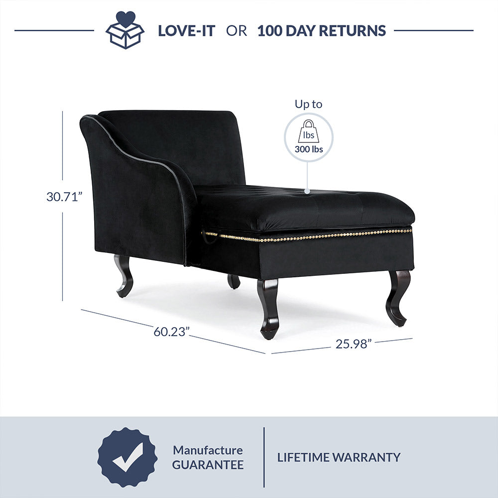 Memphis Velvet Chaise Lounge