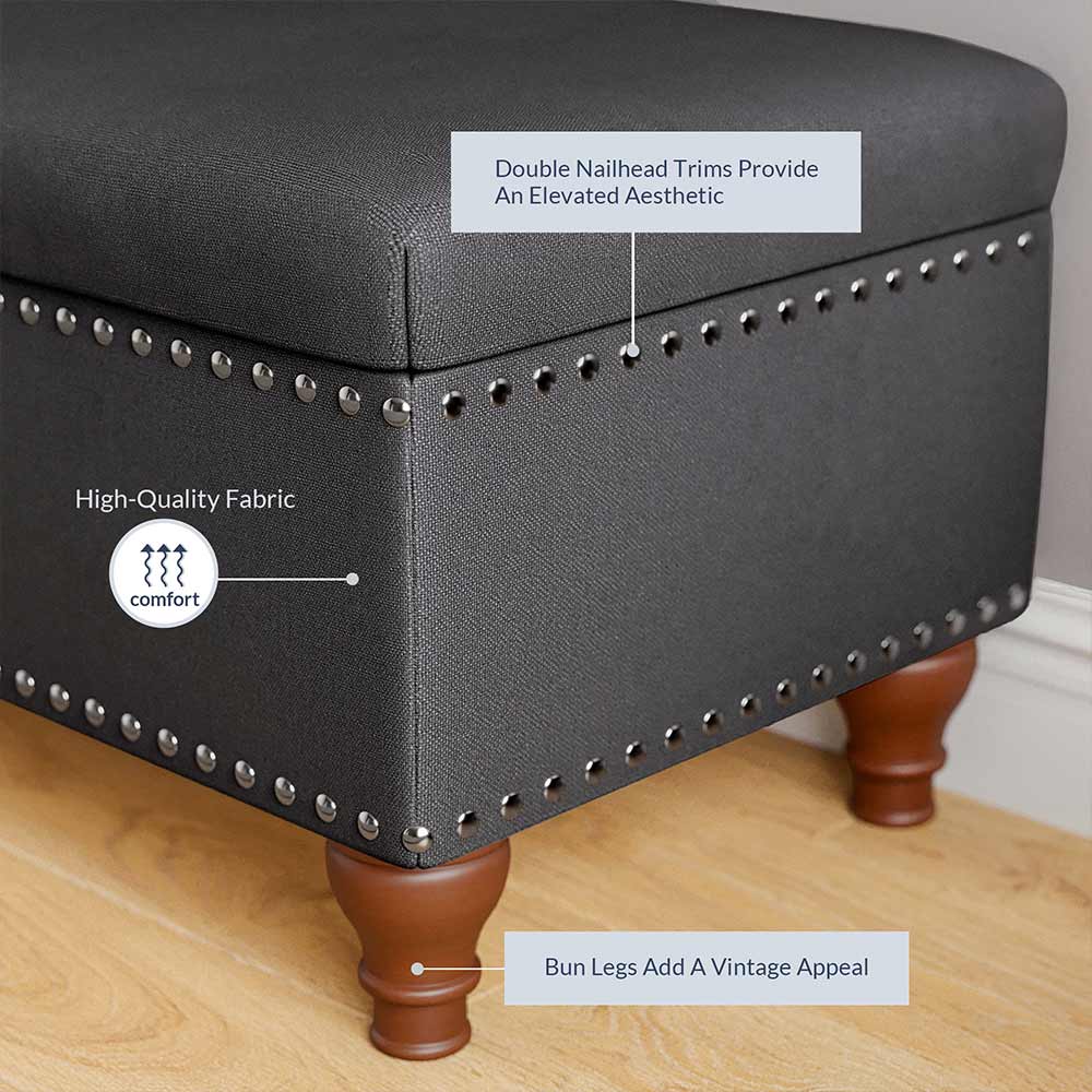 Quincy 35" Storage Ottoman Bench