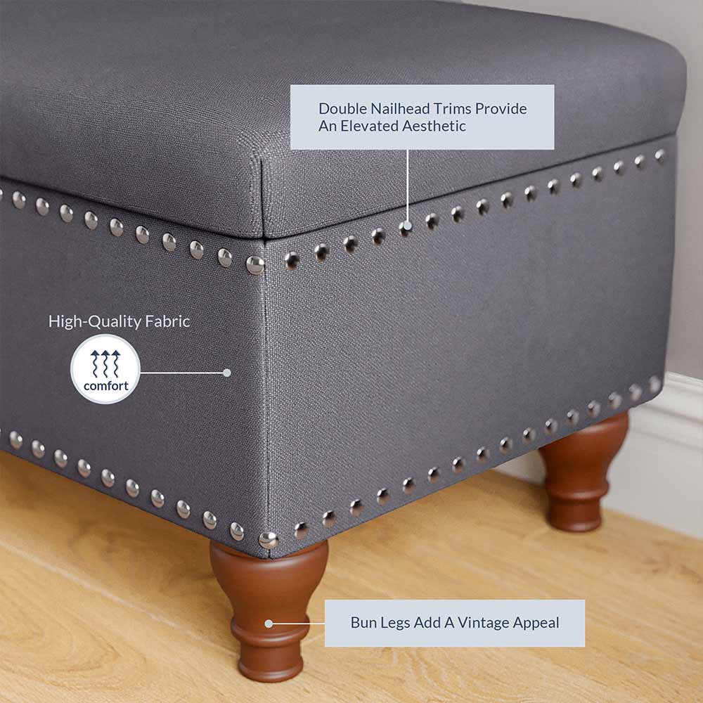 Quincy 35" Storage Ottoman Bench