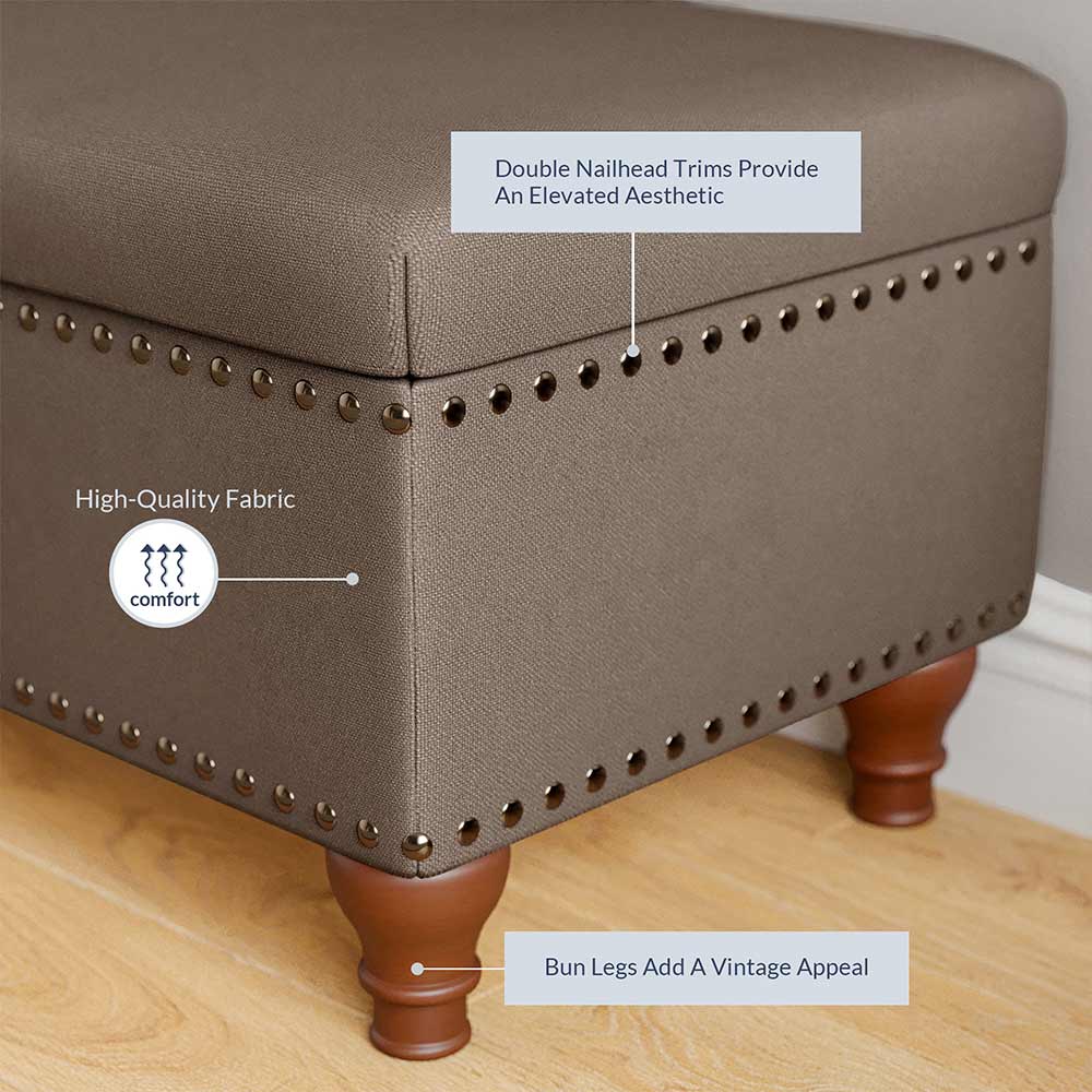 Quincy 35" Storage Ottoman Bench