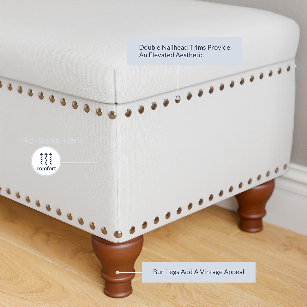 Quincy 35" Storage Ottoman Bench