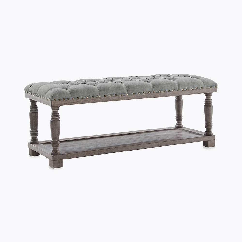 Caramia 33" Square Ottoman Coffee Table with Button Tufted Top