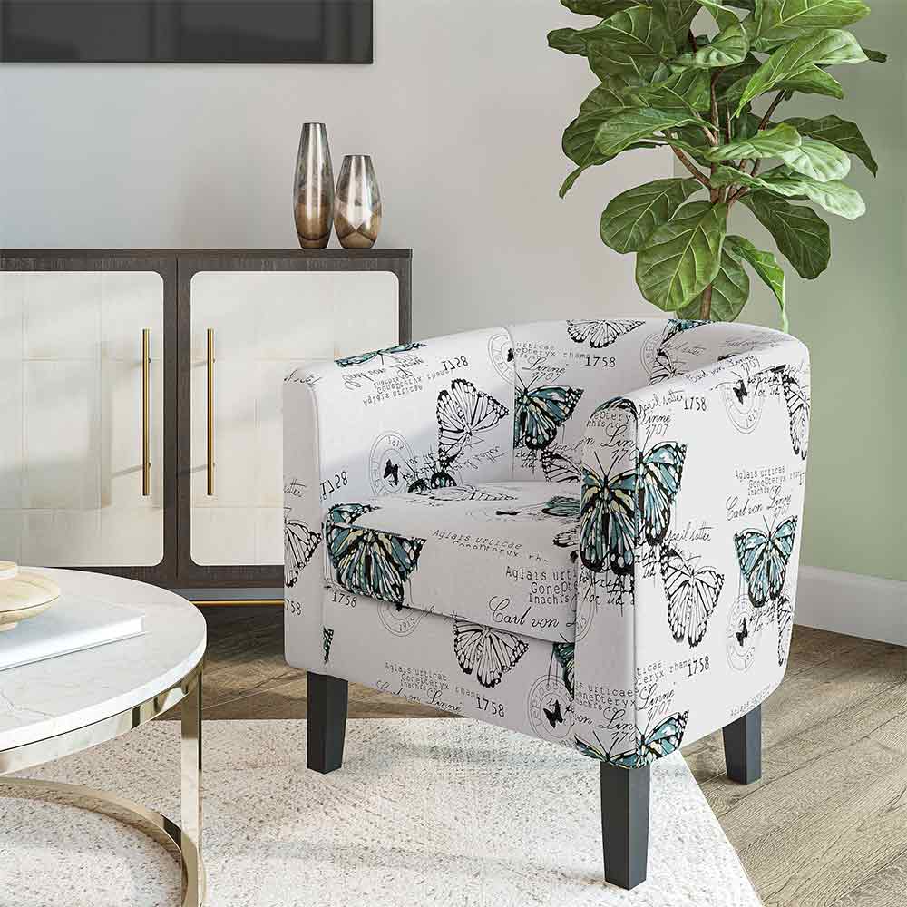 Belleze Modern Club Chair Accent Elegance Faux Leather Black