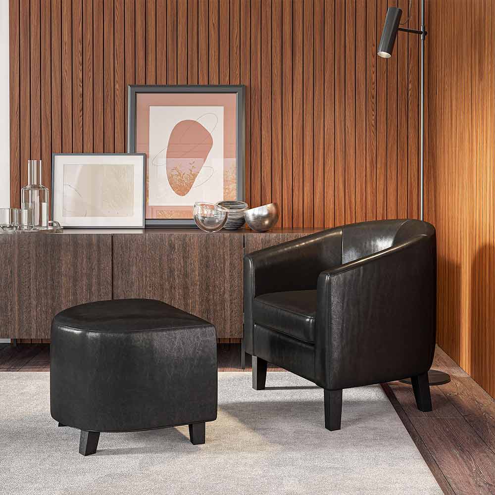 Lydia Chair with Ottoman Set