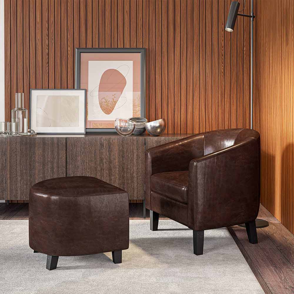 Lydia Chair with Ottoman Set