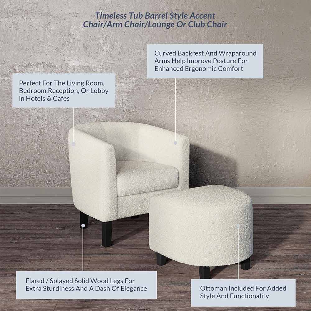 Lydia Chair with Ottoman Set