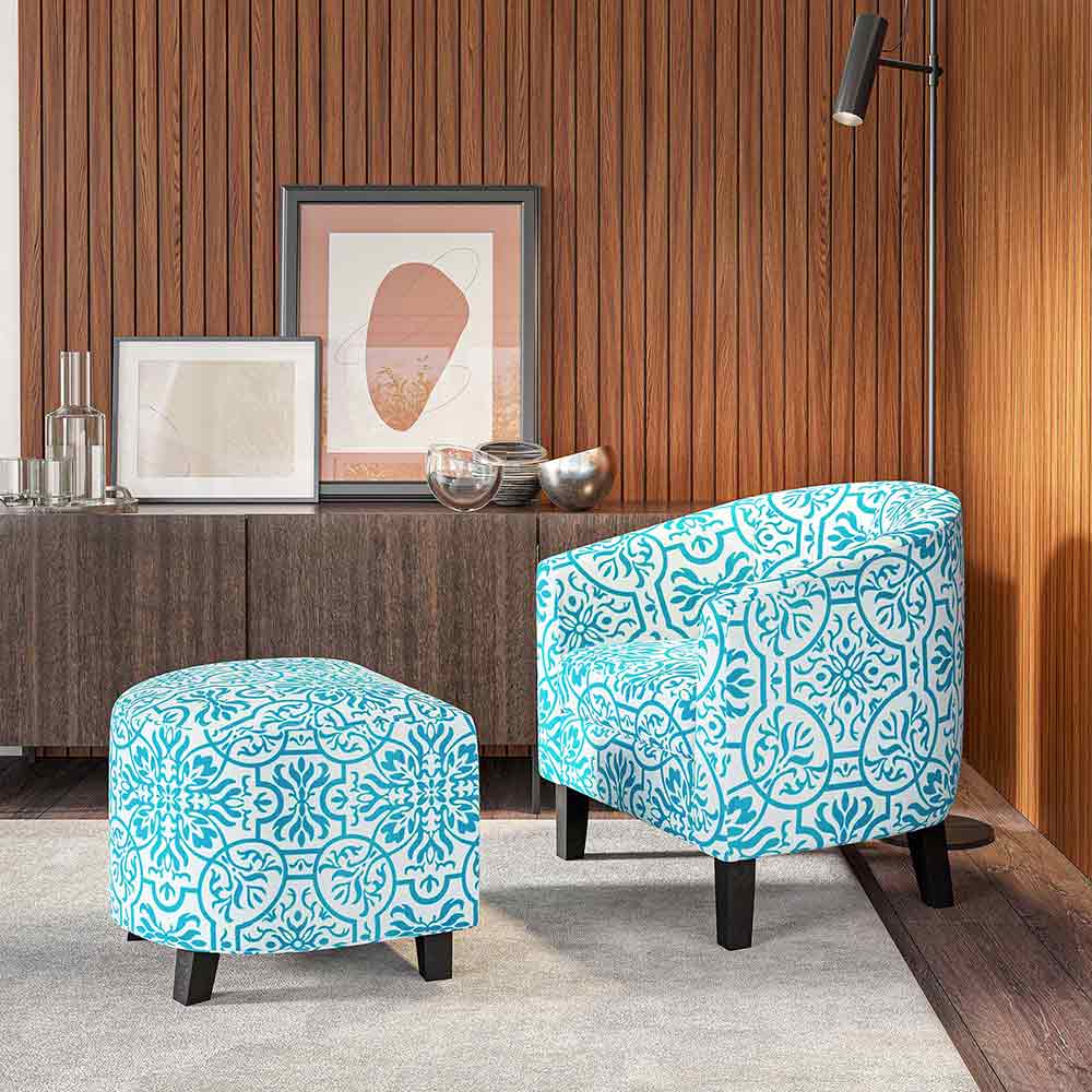 Lydia Chair with Ottoman Set