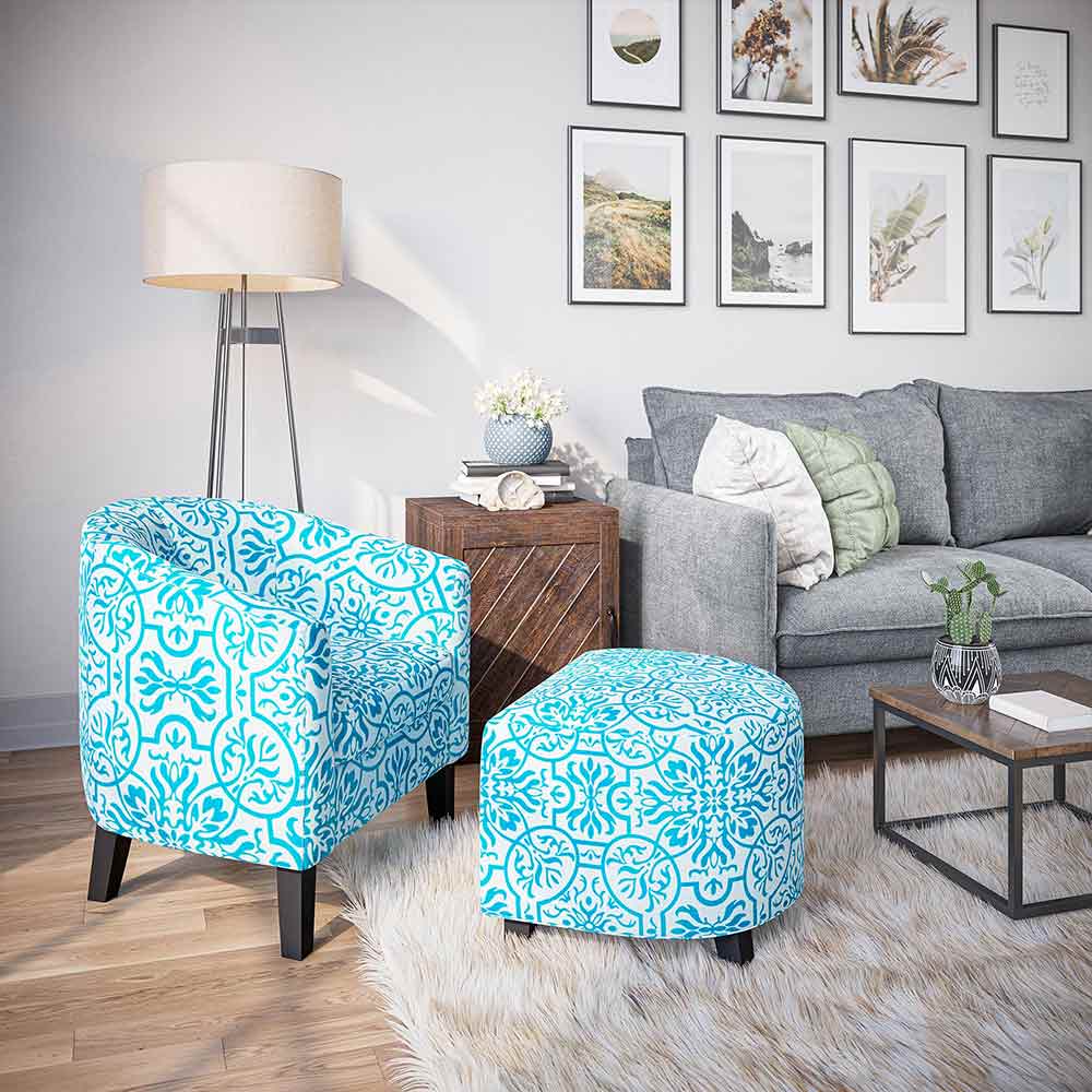 Lydia Chair with Ottoman Set
