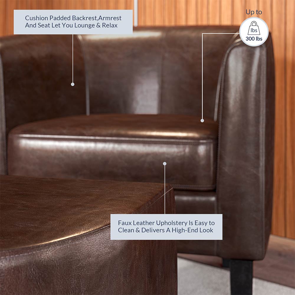 Lydia Chair with Ottoman Set