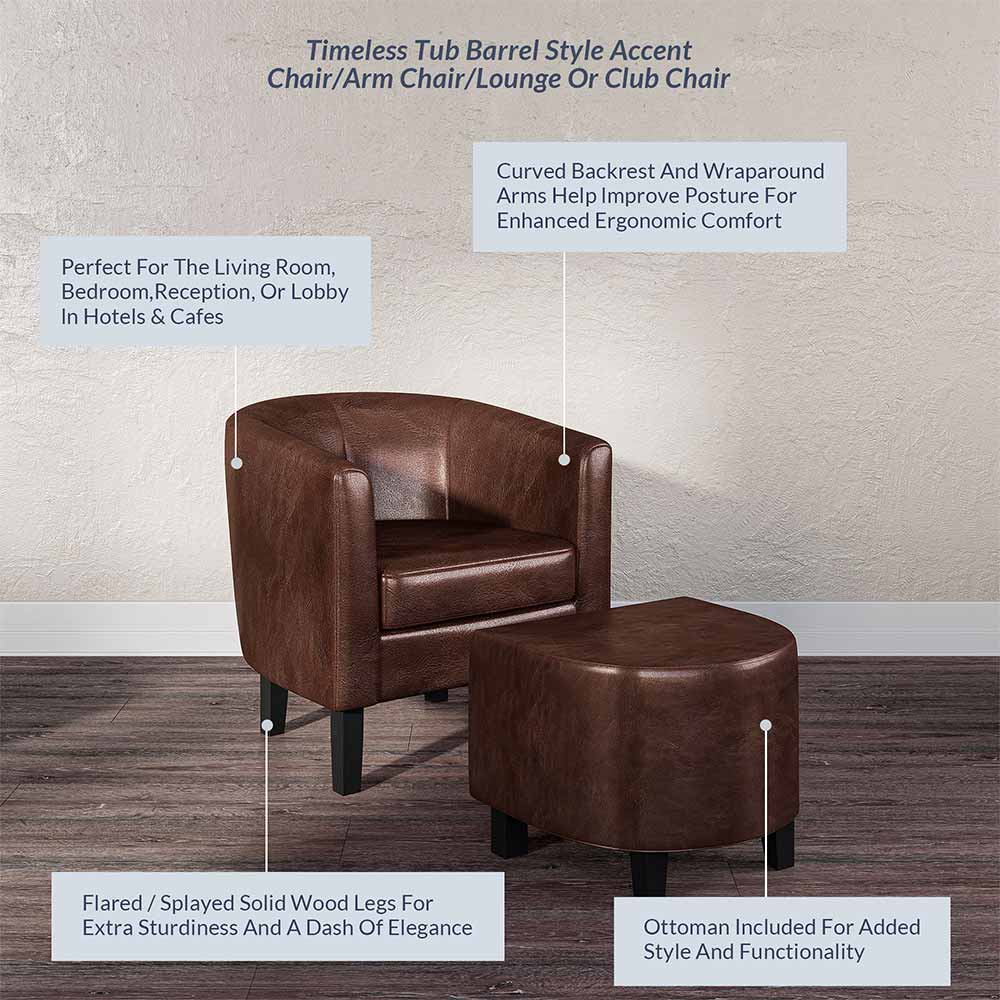 Lydia Chair with Ottoman Set