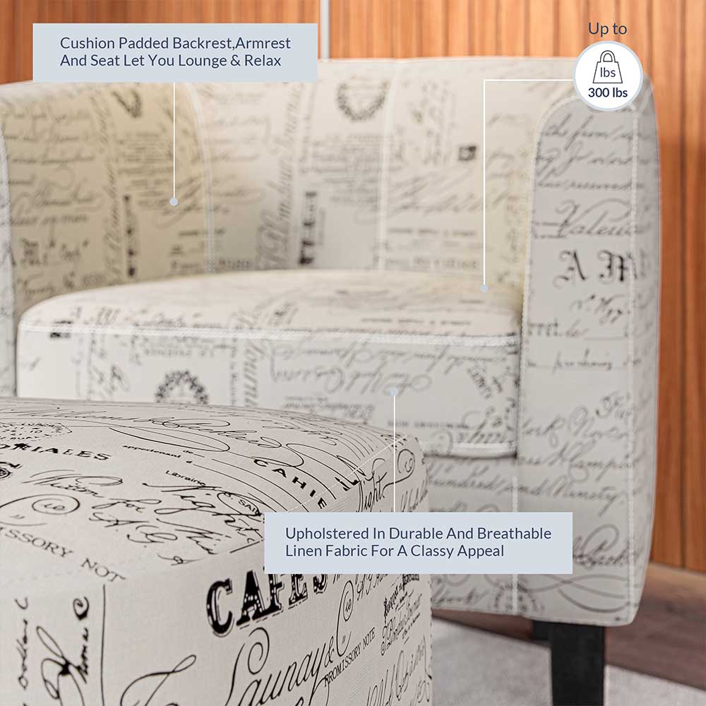 Lydia Chair with Ottoman Set