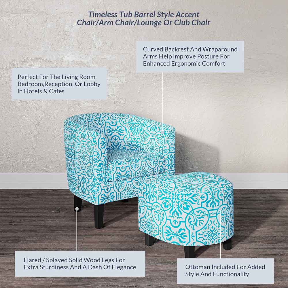 Lydia Chair with Ottoman Set