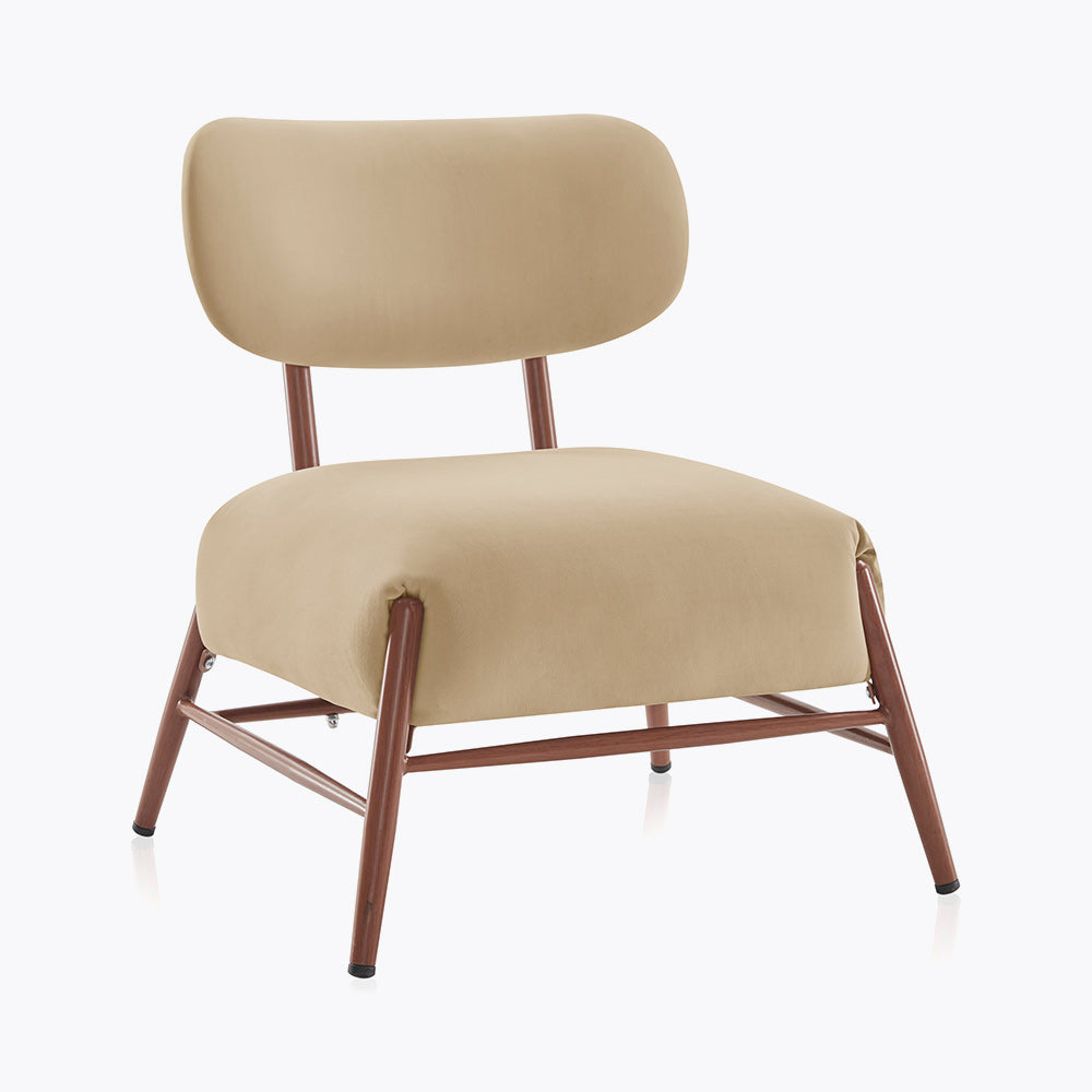 Quinton Mid-Century Modern Armless Velvet Accent Chair