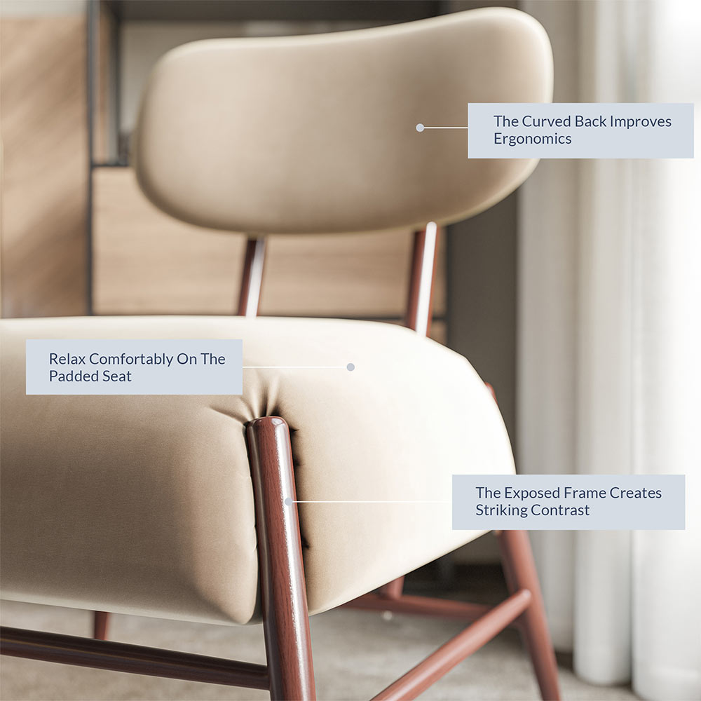 Quinton Mid-Century Modern Armless Velvet Accent Chair