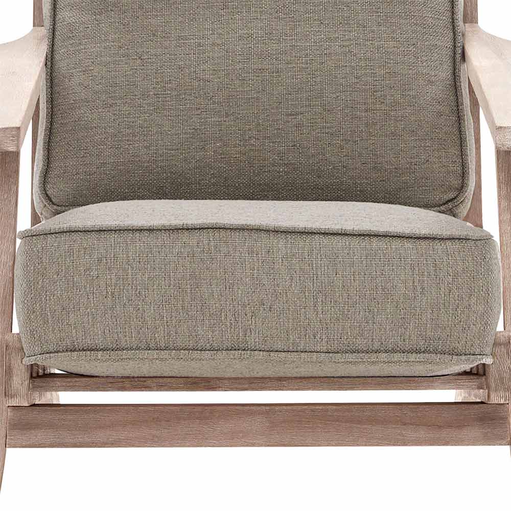 Maximus Wooden Mid-Century Modern Linen Armchair