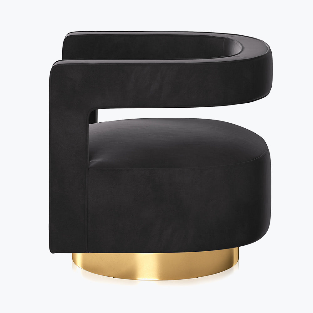 Crown Velvet Swivel Accent Chair