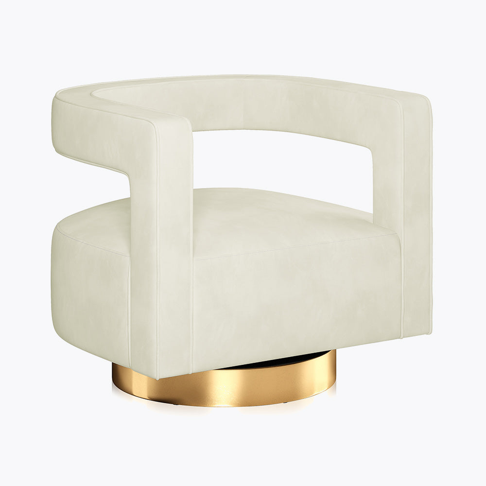 Crown Velvet Swivel Accent Chair