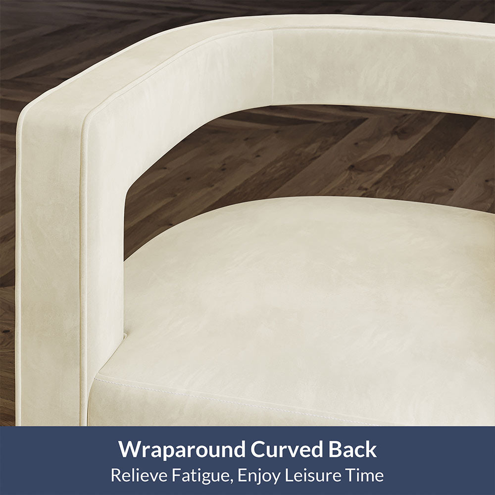 Crown Velvet Swivel Accent Chair