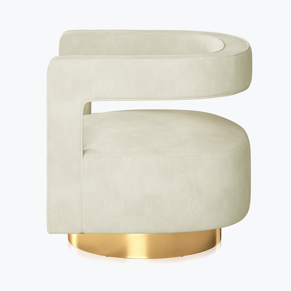 Crown Velvet Swivel Accent Chair