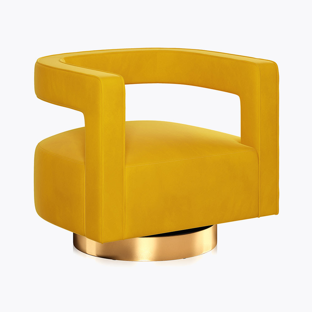 Crown Velvet Swivel Accent Chair