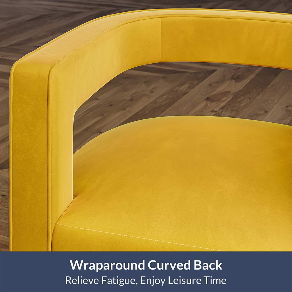 Crown Velvet Swivel Accent Chair