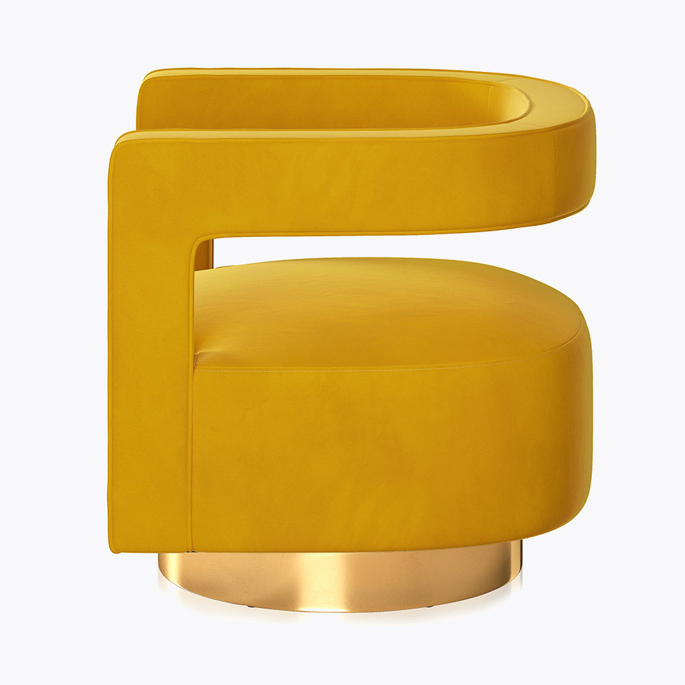 Crown Velvet Swivel Accent Chair