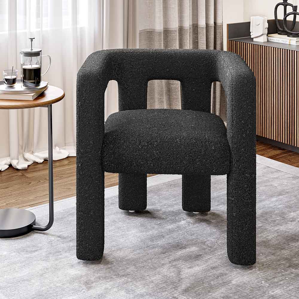Lisbon Bouclé Upholstered Barrel Accent Chair