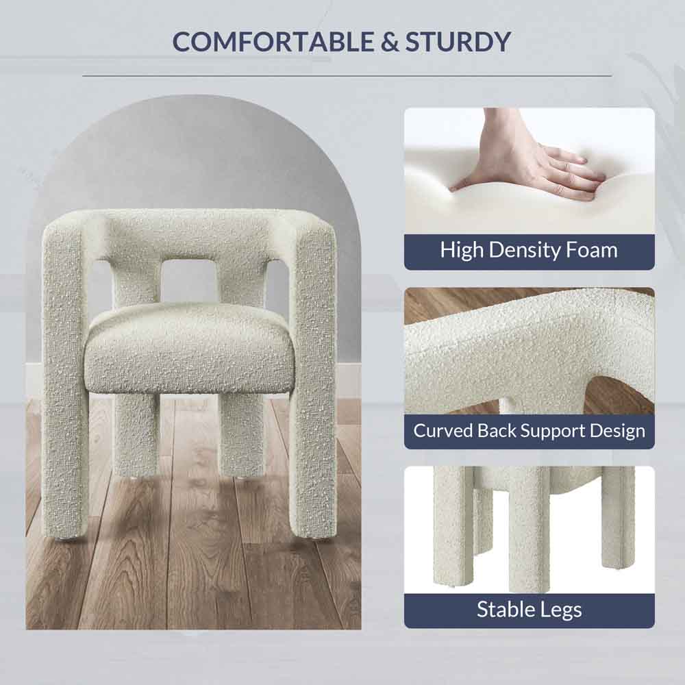 Lisbon Bouclé Upholstered Barrel Accent Chair