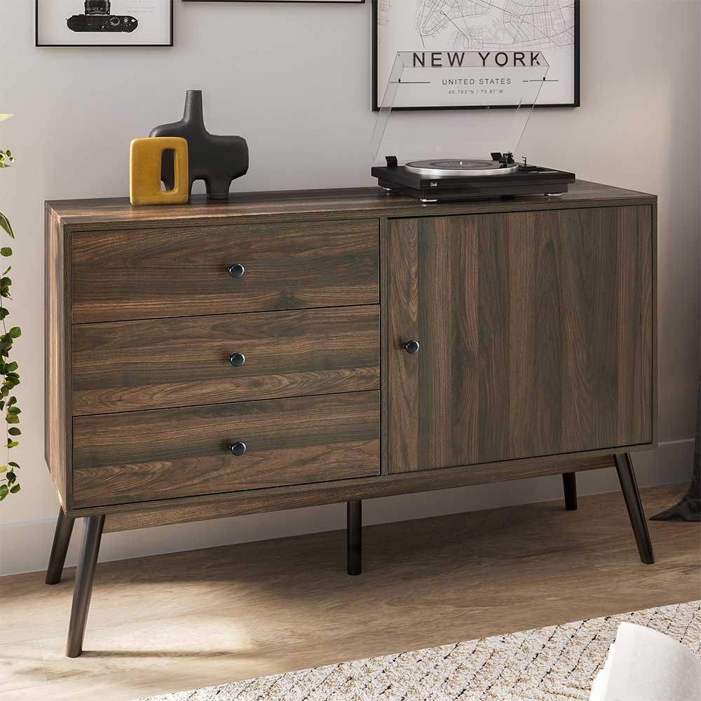 Annett 52" Mid-Century Modern Sideboard with 3 Drawers