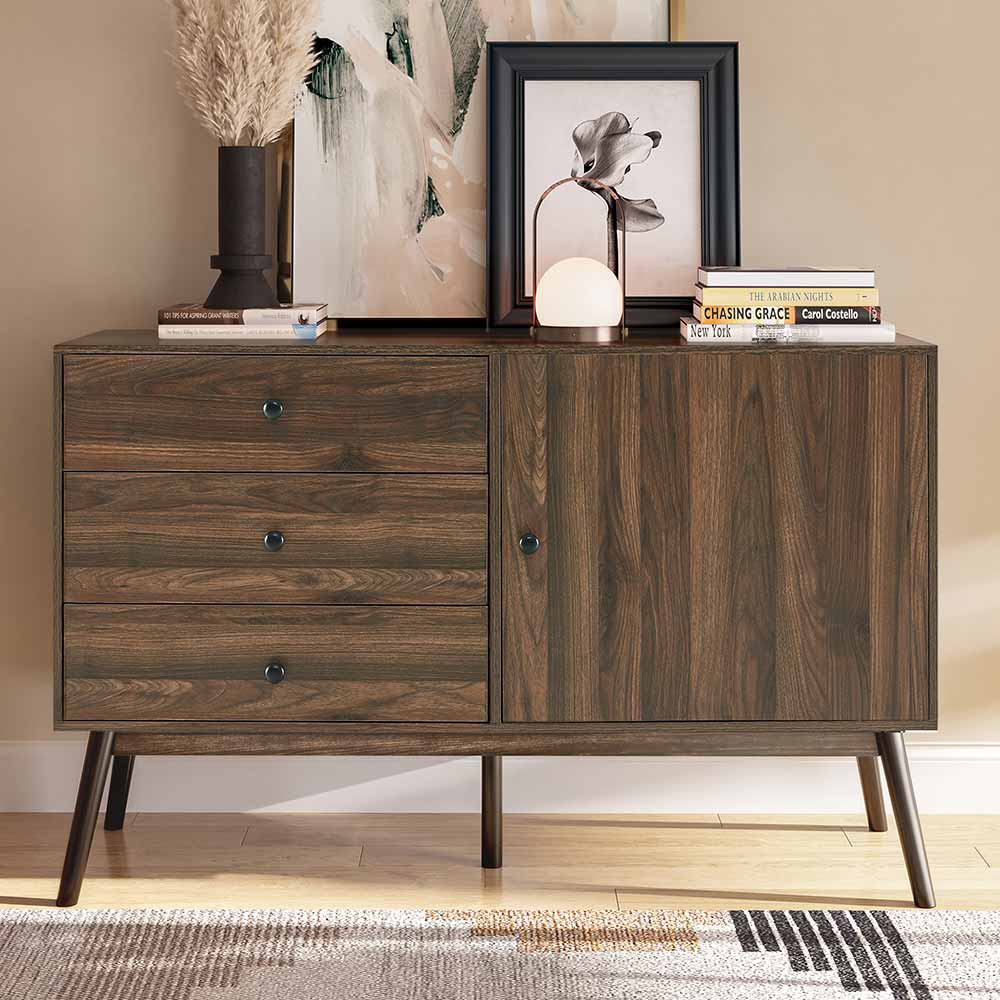 Annett 52" Mid-Century Modern Sideboard with 3 Drawers