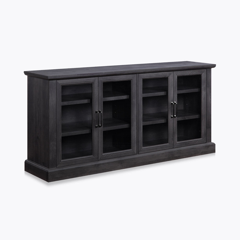 Liam 70" Modern Sideboard with 4 Glass Doors