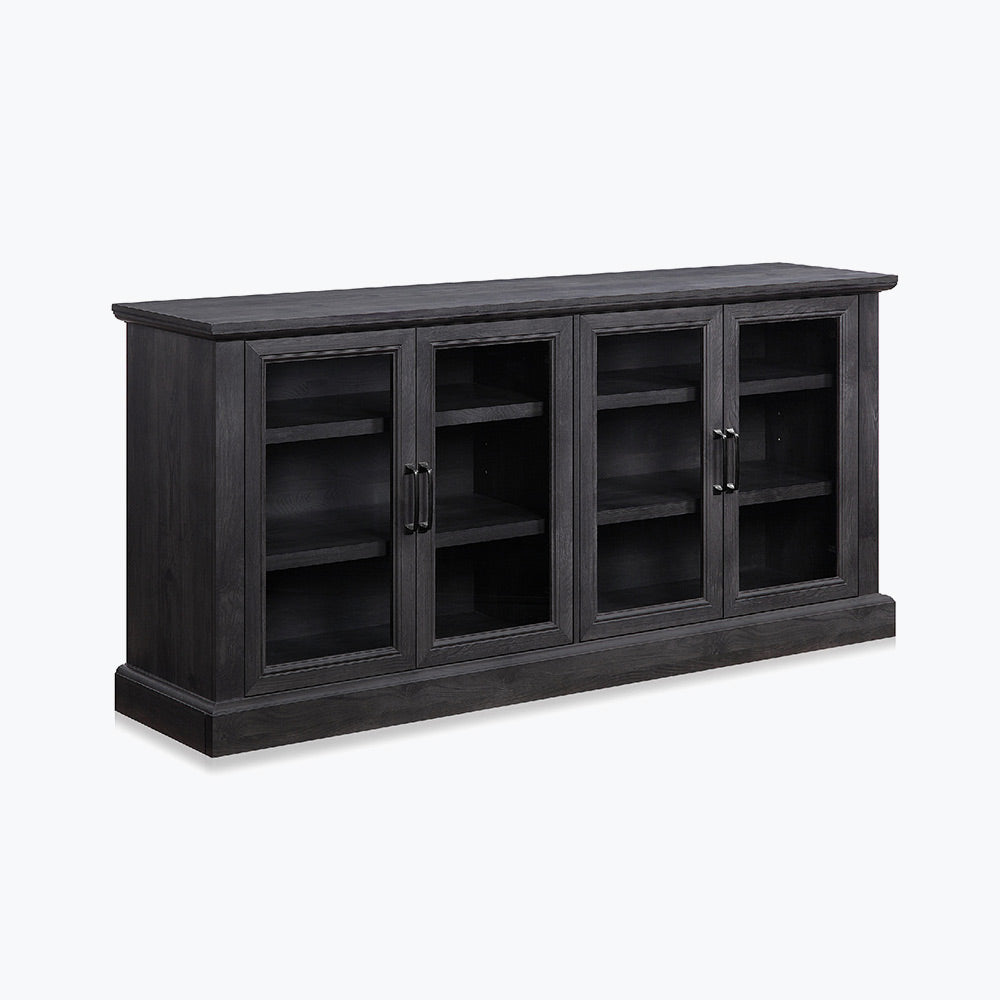 Liam 70" Modern Sideboard with 4 Glass Doors
