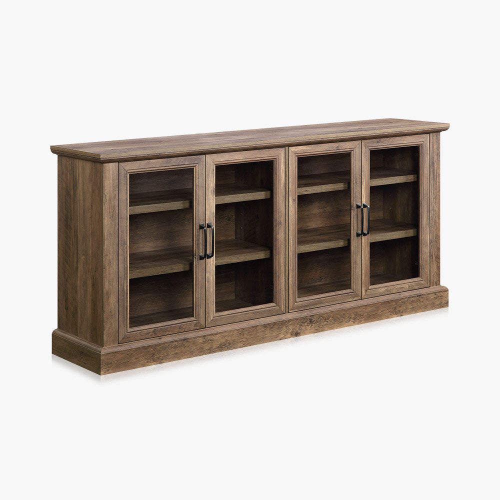 Liam 70" Modern Sideboard with 4 Glass Doors