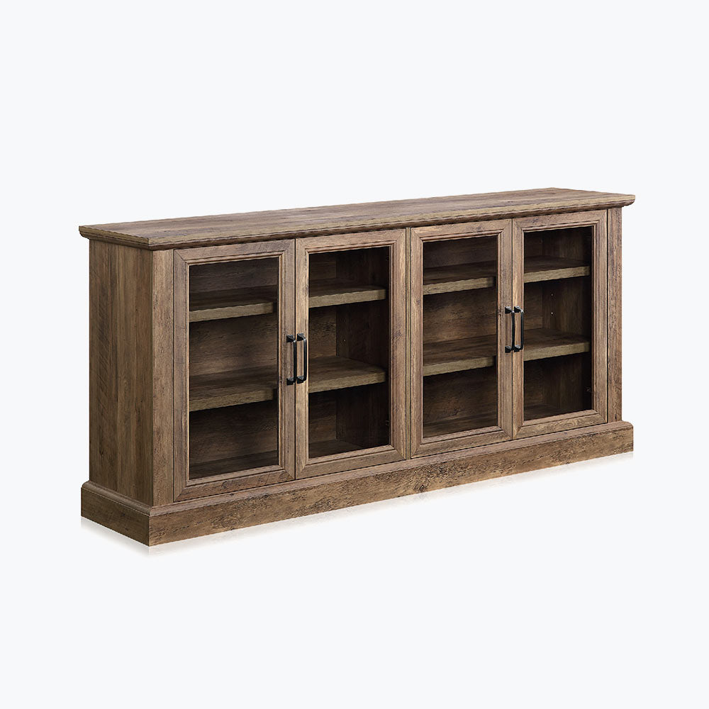 Liam 70" Modern Sideboard with 4 Glass Doors
