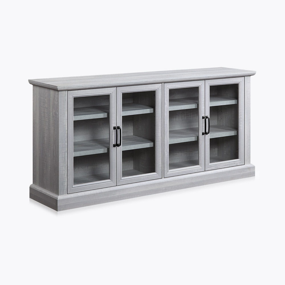 Liam 70" Modern Sideboard with 4 Glass Doors