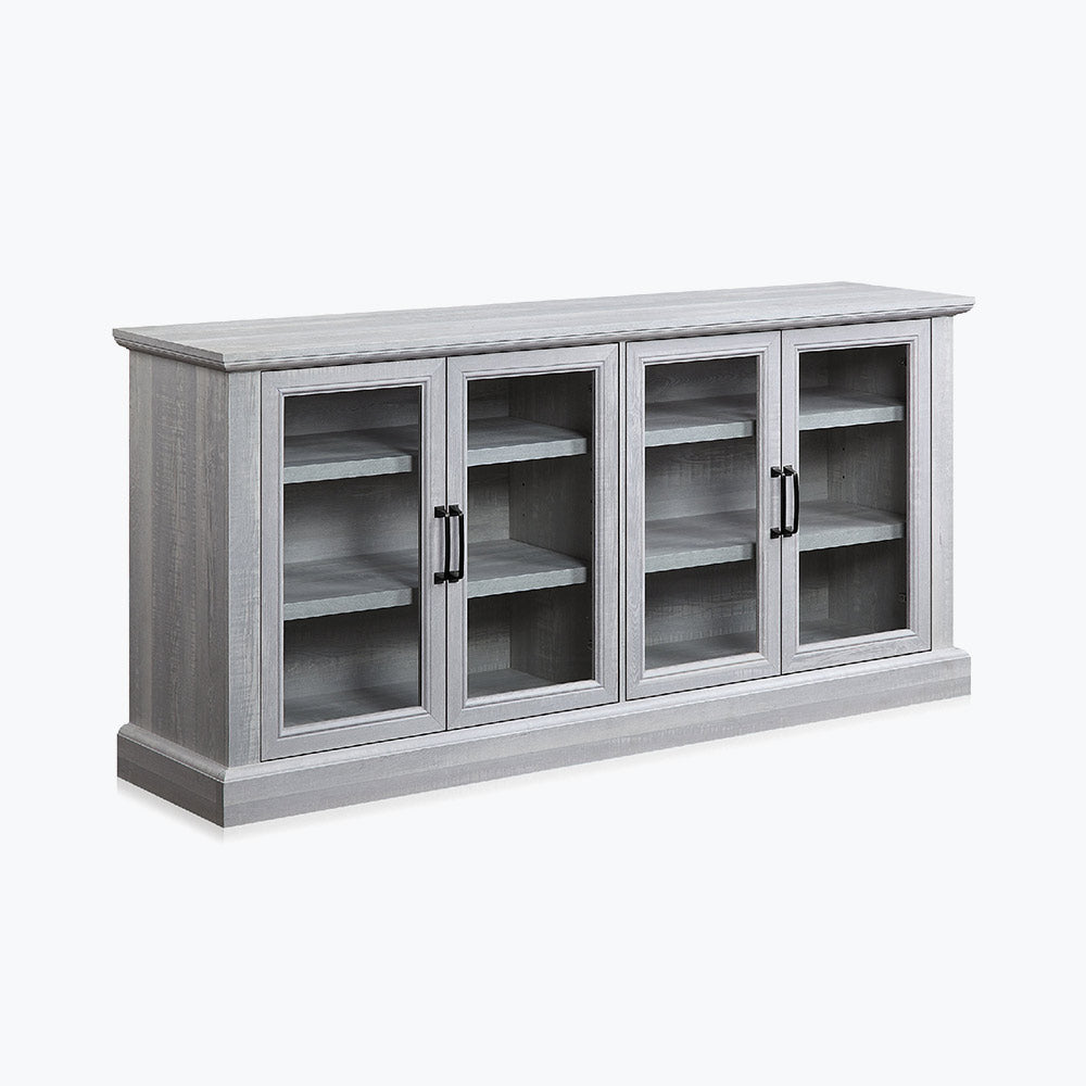 Liam 70" Modern Sideboard with 4 Glass Doors